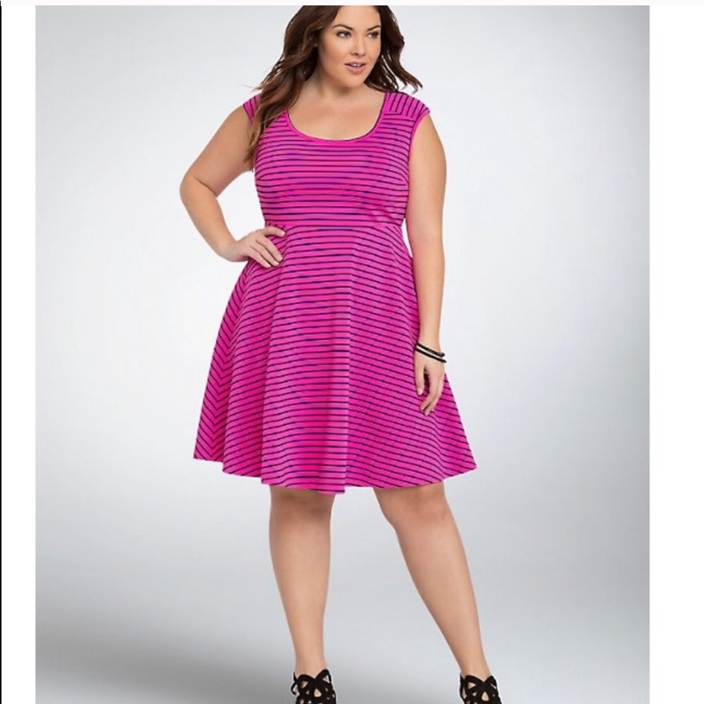 Torrid Criss-Cross Back Skater Dress